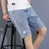 Men's Shorts Mens Denim Shorts Summer New Elastic Waist Thin Loose Lacing All-match Plus Size Casual Pants Vintage Fashion Men ClothingL2402