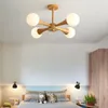 Chandeliers Log Bedroom Nordic Living Room Wooden Hall Lamp Simple Study Japanese-style Homestay Restaurant Solid Wood