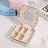 Jewelry Pouches Earring Ring Necklace Storage Box Holder Organizer Display Travel Case Leather Wholesale Mirror