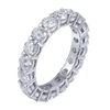 925 Silver Pave Setting Full Square Simulated Diamond Cz Eternity Band Engagement Wedding Stone Rings Storlek 7445507