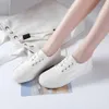 Canvas Top Fashionable Women's Low Sports Tennis Shoes, Lace Up Casual Shoes 467 93523