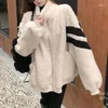 Kadın Ceketleri Harajuku Street Giyim Kadınlar ve Erkekler İçin Büyük Boy Gevşek Şık Fermuar Kapanması Yumuşak Polar Dış Giyim Paltoları Toptan Satış