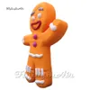 wholesale Modèle gonflable de biscuit de Noël de bonhomme de pain d'épice de publicité géante mignonne vive souriant ballon d'homme de biscuit de bande dessinée pour l'événement de promotion