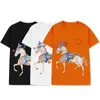 デザイナー100％コットンレディースTシャツメンズTシャツカップルカジュアル20色スタイルデザイナーシャツサイズ通気性快適なM-XXL卸売戦争馬のデザインジュズ