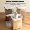 ヒンジ付きの蓋付きプラスチック容器長方形の透明な穀物ボックスは、食物の真空のために透明な粒子箱