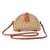 Borsa a tracolla piccola in paglia Borsa a tracolla da donna in rattan semicerchio per viaggi in spiaggia e uso quotidiano260R