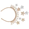 Bandanas joyeux anniversaire, bandeau en forme d'étoile, décoration de coiffure de fête