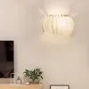 Vägglampa nordisk fjäder modern vardagsrum rum belysning romantisk sconce konst kreativ lyxig grå dekoration ljus fixtur