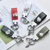 Keychains 1PCS Light French Car Keychain Leather Pendant Exquisite Lovely Alloy Buckle Korea High-grade Shell Female Keyring Gift