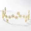 Hårklipp slbridal art deco Shining Crystal Rhinestone All Stars Brud Tiara Headband Headpieces Wedding Princess Contra Bridesmaids