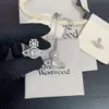 女性のためのネックレスデザイナーネックレスVivienenwestwood Luxury Jewelry Viviane Westwood Necklace New Western Empress Dowager Sparkling Diamond Necklace Same Doub