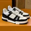 Trainer Sneaker Men Chaussures Fashion femme en cuir Lace Up Plateforme Sole Bneakers LAET BLANC BLACH MENS CHAPOS DE RUND