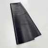 Jupes skorts jupe en cuir noir en cuir noir 2022 début de printemps Nouveau décoration de ligne lumineuse simple Mode A-Line Jupe All-Match YQ240223