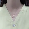 Ciondoli KOFSAC Collana con ciondolo di arachidi squisito carino per le donne Regalo di San Valentino S925 Argento gioielli in oro rosa Perla Zircone