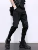 Брюки Бесплатная доставка Мужские модные черные повседневные штаны-шаровары с маленькими ногами элемент дизайна стиль украшения на молнии индивидуальные брюки
