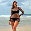 Abiti casual Moda Rete da pesca da donna Elasticità Aderente Gonna corta Rete erotica Hollow See Through Lingerie attillata Night Club Wear