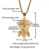 Anhänger Halsketten Diamant Edelstahl Herren Cartoon Maskierte Freiheitsstatue Halskette Bijoux Bling Hip Hop Rapper Schmuck Geschenke F Dhh6P