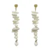 Boucles d'oreilles pendantes pour femmes, boucles d'oreilles en pierre irrégulière, perles, glands exquis, accessoires tendance, bijoux délicats, bijoux à breloques