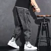 Mens Jeans Loose Elastic midja denim för män 2024 Fashion Casual Spring Workwear Foot Tied Pants With Brand Baggy Trousers2024