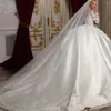 Robe de mariée princesse en Satin, col en cœur, manches longues, avec des appliques délicates et des perles, 2024, 328 328