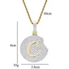 Pendant Necklaces Fashion- Cookie Diamonds For Men Women Luxury Crystal Cooky Pendants 18K Gold Palted Copper Zircons Sier Drop Deli Dhfzb