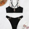 Damesbadmode Split Damesbadmode Effen stof Effen kleur Badmode Zomer Sexy damesbikini DL037 T240222