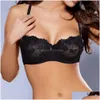 Bras Ladies Embroidery Lace Women Bra Mesh Brassiere Bralette Underwear Lingerie Black Red White Size A B C D 75 80 85 90 95 100 201 Dhzjy