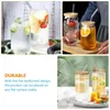 Wine Glasses 2 Sets Party Water Cup Covered Coffee Iced Portable Beverage Stainless Steel For