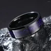 Cluster Rings Fashion Viking Stainless Steel Celtic Dragon For Men Inlay Purple Carbon Fiber Promise Ring Wedding Band Jewelry Wholesale