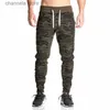 Pantalons pour hommes Nouveaux bas de survêtement ajustés décontractés pantalons de sport de camouflage pantalons de sport pour hommes joggeurs pantalons de survêtement élastiques pantalons de survêtement de musculation T240223