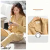 Women's Sleepwear Pajamas Woman Spring Autumn Cotton Long-sleeved Loungewear Autumn/winter Slim Set Women Can Worn Outside All-season Wear