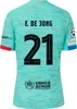 Maillot Soccer Jerseys 2023 2024 Camiseta Futbol ANSU FATI F.DE JONG Chemise de football Tops Uniforme Hommes Kit LEWANDOWSKI 3#PIQUe BRAITHWAITE quatrième Jersey barCELOnas