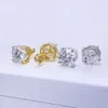 Skruva tillbaka GRA -certifikat Diamond Moissanite Studörhängen Design 925 Sterling Silver 2024 Classic Gold Plated Free Wear Topaz