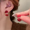 Boucles d'oreilles à clous pour femmes, douce goutte d'huile, circulaire, Patchwork géométrique, élégant, rétro, Simple, bijoux de fête