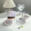 Jewelry Pouches 4 Layer Clear Rotatable Organizer Box Storage Everyday Holder Showcase Bracelets Necklace