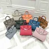 Genuine Leather L Head leather pattern silver buckle bag leather womens bag bag one shoulder across handbag womens size