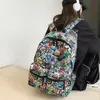 Rucksack, Graffiti-Druck, für Männer und Frauen, große Kapazität, Schultasche, Teenager, Persönlichkeit, Rucksäcke, Laptop, Sport, Reisen, 285 g