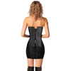 Rokken Gothic Vrouwen Sexy Corset Jurk Lange Torso Vorm Body Slanke Taille Cincher Corselet Bustiers Bovenborst Korsetten