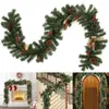 New Other Event Party Supplies Wreath Pvc Artificial Tree Rattan Garland Christmas Wreath Decoration 180cm Door Fireplace Wreath Vivid Christmas Rattan