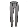 Pantaloni erotici da uomo pantaloni erotici per sonno pantaloni trasparenti pantaloni da lounge mesh mesh leggings trasparente uomo lungo lingerie sexy sexy