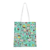 Einkaufstaschen, Notfall-Pflegebedarf, Muster, Lebensmittel, individuell bedruckter Canvas-Shopper, Schultertasche, Muster-Handtasche