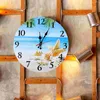 Wall Clocks Beach Landscape For Home Decorate Scenery Designed Creative Hanging Household