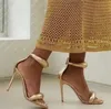 Gianvito Rossi Sandales Designers Talons Hauts En Cuir Véritable Zip Talon Aiguille Rome Femmes Chaussures Habillées À La Mode Confortable 10.5cm Sandale De Designer À Talons Hauts