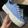 Дизайнерская обувь женские кроссовки Gabardine Sneakers Кроссочные кроссовки кроссовок платформы Ref-Nylon подошва холст с коробкой 261