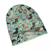 Berets Dckhund Floral Vintage Florals chien Bonnet chapeau tricot Animal extérieur Skullies Backs Men's Women's Summer Summer Dual Use Caps