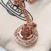 女性のための惑星ネックレスデザイナーネックレスVivienen Luxury Jewelry e Westwood Highバージョンウエスタンスパークリングダイヤモンドグラディエントスターリングスリーディメンシャルサターン