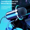 Microphones 1 Set Useful Wired MIC Driver-free Audio Microphone Built-in Sound Card Full Vocal Range USB Live Streaming