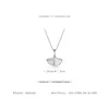 Hängen Modian Top Quality Pure 925 Sterling Silver Fashion Shell Shape Necklace For Girls Vogue Ginkgo Biloba Pendant Party Jewelry