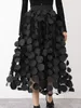 Spódnice tigena mody projekt czarny tiul długą spódnicę dla kobiet 2024 Wiosna lato elegancka elegancka rocznika