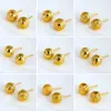 Dangle Earrings 20 Styles Classical 24K Gold Plating Ear Studs Women Girl Trendy Gilding Charm Flower Ball Earring Jewelry 2024